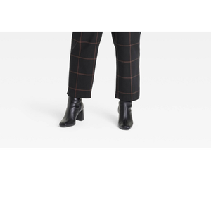 กางเกงขายาวทรงเข้ารูปเอวสูงสำหรับผู้หญิง Ava Viv สีดำลายสก็อต ไซส์ 22 เอวยางยืดระบายอากาศได้ดี ทรงดินสอ เทคนิคการยับแบบ Wrinkled ขนาดกลาง XL - Product Image 3