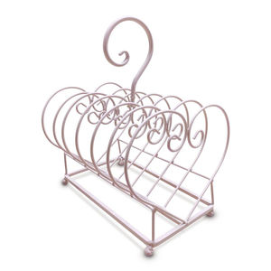 ชั้นวางจานเหล็กดัดรูปหัวใจ สีขาว สำหรับวางบนโต๊ะ ชั้นวางจานในครัว - Product Image 1