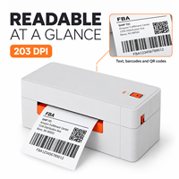 Printer Label Pengiriman Termal Nirkabel 4-Inci 203DPI Printer Stiker Barcode Waybill untuk Logistik Ekspres