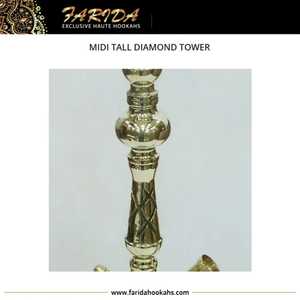 Venta al por mayor de lujo de estilo egipcio de tamaño mediano Shisha Hookahs laca árabe café fumar torre de cristal de latón conjunto grabado a mano - Product Image 6
