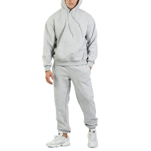 Sudaderas gruesas de algodón de peso pesado French Terry Streetwear Oversized Plain Blank Pullover Hoodies para hombres - Product Image 1