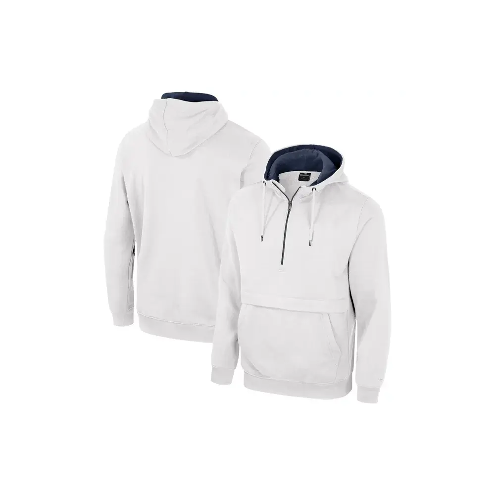 Men's Cotton Fleece 400 Gsm Heavyweight Hoodie Manufacturers Custom Oversized Quarter Half Zip Sweatshirt 1/4 Zipper Hoodies