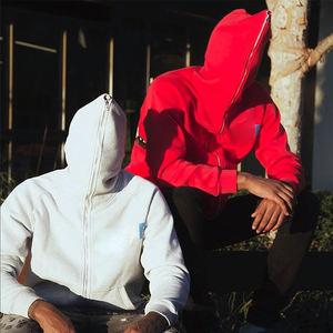 Custom <b>Men</b> Fashion Design No Drawstring Hip <b>Top</b> Hoodie Blank Fleece Full Face <b>Zip</b> <b>up</b> Hoodie - Product Image 6