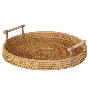 ถาดหวายรองเสิร์ฟอาหารและของหวานถาดหวายดีไซน์สวยงาม - Product Image 1