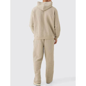 Ensemble de survêtement en molleton de coton pour homme avec logo personnalisé de haute qualité, 2 pièces, pour l'hiver, jogging, sport, OEM ODM, vente en gros - Product Image 5