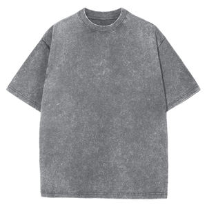 เสื้อยืดผู้ชายลำลองทรงโอเวอร์ไซส์ สีพื้น ผ้าฝ้าย 100% เป็นมิตรกับสิ่งแวดล้อม ต้านเชื้อแบคทีเรีย เนื้อผ้าหนา แห้งเร็ว ระบายอากาศได้ดี - Product Image 1