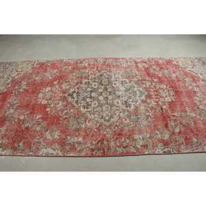 Tapis turc, grand tapis de 4,7 x 10,2 pieds, tapis persan rouge - Product Image 3