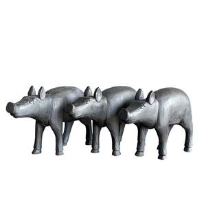 Style artisanal de cochon en bois rustique - Product Image 1