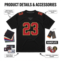 Camiseta de Fútbol Americano Personalizada, Retro, Color Antracita, Transpirable, para Verano, Tallas Grandes, Ropa Deportiva para Hombre