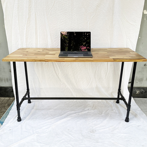 โต๊ะทำงานสไตล์อินดัสเทรียลโบราณ รุ่น HBWD028 ขนาด 140x60 ซม. ทำจากไม้เมลาลูก้าที่ทนทาน พร้อมขาเหล็ก สำหรับห้องนอน/ห้องทำงาน/เฟอร์นิเจอร์สำนักงาน - Product Image 4