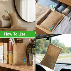 Sac purificateur d'air Biopure-Charbon actif à la noix de coco écologique Désodorisant Contrôle des odeurs et de l'humidité Charbon de bois-Fabriqué au Mexique - Product Image 6