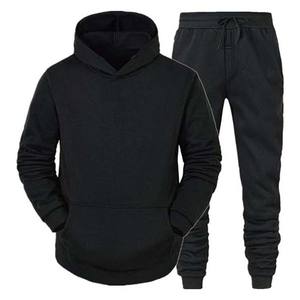 100% algodón entrenamiento Jogging conjuntos Unisex algodón hombres Fitness Joggers sudaderas 2 piezas chándales pantalones de chándal térmicos de Pakistán - Product Image 1