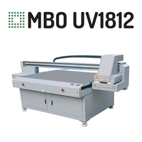 Impresora UV de Inyección de Tinta MBO UV1812 de Cama Plana, Operación Manual, Nueva, con Cabezal de Impresión Piezoeléctrico y Conectividad USB