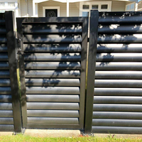 Panneaux de clôture d'intimité modernes en aluminium, clôture de jardin, mur de clôture, clôture à lamelles, clôture extérieure en métal, profilés à lattes thermolaqués