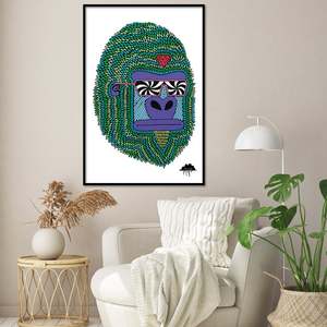 Herbert the Hypno Ape <b>Poster</b> by Mulga Durable Paper Design for Wall Decor - Product Image 2