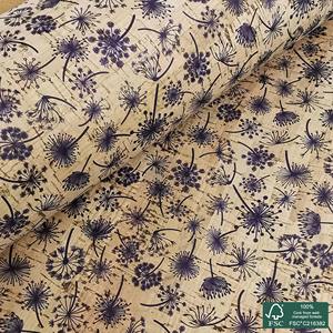 Alfombra de Pared a Pared con Diseño Floral Hecho a Mano en Lana de Primera Calidad con Patrón de Hojas de León Azul sobre Tela de Corcho Natural - Product Image 2