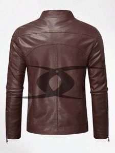 เสื้อแจ็คเก็ตหนังผู้ชายสำหรับฤดูหนาว สไตล์นักแข่ง กันน้ำ ระบายอากาศ ทรงเข้ารูป สั่งตัดได้ แบบเสื้อไบค์เกอร์ - Product Image 2