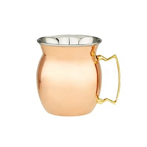 Taza de cóctel de cobre puro con agarre en relieve, taza de cobre de mula de Moscú, alta calidad y la mejor fabricación a precio barato - Product Image 3