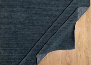 Tapis en laine Gabbeh fait main, gris anthracite, bleu marine, tapis minimaliste, tapis de sol grand format, décoration intérieure confortable - Product Image 6