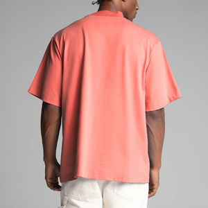 T-shirt 100% coton pour hommes logo imprimé personnalisé coupe ample poids lourd couleur blanc solide t-shirt de rue pour hommes vente en gros - Product Image 3