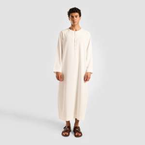 Chemises habillées ThobeX 100 % coton respirantes, blanches, avec technique de teinture unie - Product Image 2