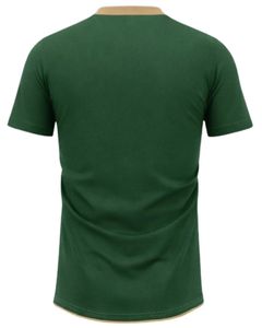 Conjunto de Camiseta y Pantalones Cortos de Fútbol Personalizados en Verde Oscuro y Beige, Transpirables, de Poliéster, para Entrenamiento, Partidos y Deportes de Equipo - Product Image 3
