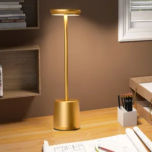 Tafellamp Voor Hotelbed Of Woonkamer Smart Touch Control 3-kleuren Verstelbalk Tafellamp Oplaadbare Kleine Tafellamp