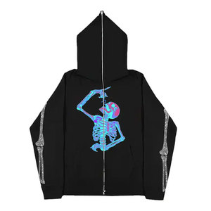 <b>Men's</b> Winter Solid Full Face Zipper <b>Hoodie</b> Custom Printed <b>Fleece</b> Pullover with Breathable Design Made in Pakistan - Product Image 2