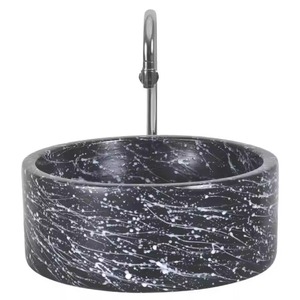 Brown printed round table top basin lavabo China wholesale ceramic hotel small round washbasin countertop basin for bathroom - Product Image 6