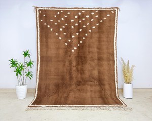 Hecho a mano auténtica marroquí Beni Ourain alfombra Azilal alfombra Tapis - Product Image 3