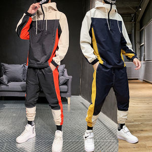 OEM Vente en gros 2025 Costume de jogging technique de haute qualité Logo personnalisé Ensemble de survêtement fitness de haute qualité Col à capuche solide pour hommes - Product Image 2