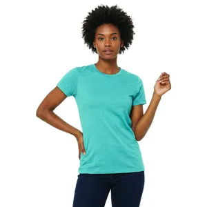 Camisetas Deportivas Casuales para Mujer, Transpirables, de Jersey Suave y Elástico, Manga Corta Raglán, Ajustadas, Lisas, con Logotipo Personalizado - Product Image 4