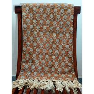 Couverture indienne de luxe en coton bloc à la main impression décor à la maison en gros TNT coton tissu salon jeter couverture - Product Image 2