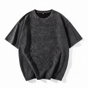 T-shirt à manches courtes surdimensionné pour homme, coupe ample, respirant, séchage rapide, en coton biologique 100% satiné, avec logo personnalisé - Product Image 1