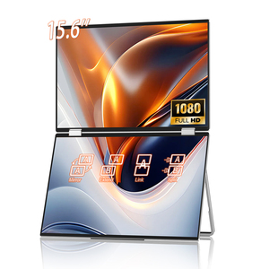 Écran portable pour ordinateur portable à triple écran double 15,6 pouces, écran portable 1080P, écran double pas cher, écran LCD étendu pour ordinateur portable - Product Image 6