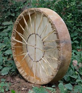 Tambores Chamánicos de Madera Hechos a Mano con Piel de Cabra Natural, Logotipo Personalizado, Accesorios Musicales, Incluye Bolsa y Baquetas - Product Image 3