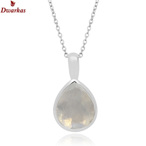 925คุณภาพสูงสเตอร์ลิงสีขาวบุษราคัมสร้อยคอจี้อัญมณีที่กำหนดเองสำหรับสุภาพสตรีและเครื่องประดับของขวัญ - Product Image 5