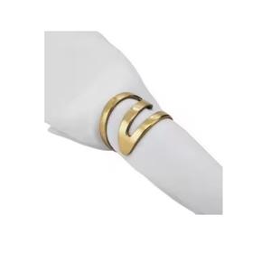 Meilleures ventes Porte-serviettes en métal plaqué or Design feuille Vaisselle pour hôtels et mariages Nouveau modèle - Product Image 1