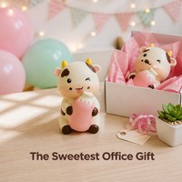 Jouet Squishy Vache Mignonne à Remontée Lente Anti-Stress Kawaii, Jouet à Presser Doux pour Décoration de Bureau, Cadeau