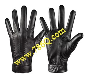 Gants de motard d'hiver en cuir chauds et antidérapants - Product Image 1