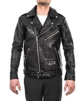 Blouson Bomber en Cuir de Serpent Premium pour Homme D-Ride Moto, Toile de Haute Qualité, Imperméable, Coupe-Vent, Respirant, à Capuche, Manches Longues