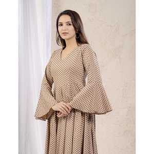 Robe longue décontractée en coton imprimé, respirante et élégante pour le quotidien, idéale pour les femmes de bureau, sexy, été, personnalisable, service ODM - Product Image 1