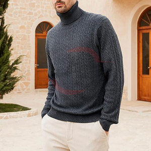 Suéteres de invierno de manga larga de algodón 100% para hombre, ropa transpirable para exteriores para adultos - Product Image 4