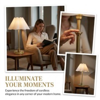 Ensemble de lampes de table sans fil pour restaurant et hôtel, métal, à intensité variable tactile avec télécommande, batterie personnalisée