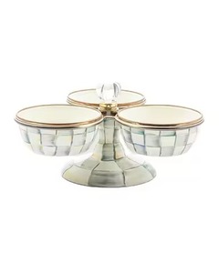 ชามตกแต่งสีเงินที่สวยงามด้วยสำเนียงทองเหมาะสำหรับเสริมโต๊ะรับประทานอาหารกลางและการตกแต่งร่วมสมัย - Product Image 5