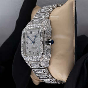 นาฬิกาข้อมือโมอิสซาไนต์ทรงสี่เหลี่ยมคุณภาพสูง หน้าปัดแบบอารบิก - Product Image 2