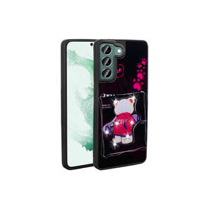 Coque en silicone lumineuse et gaufrée avec motif emblématique pour Samsung Galaxy S21 FE, design MRSA Amas violet, impression UV, anti-traces de doigts - Product Image 2