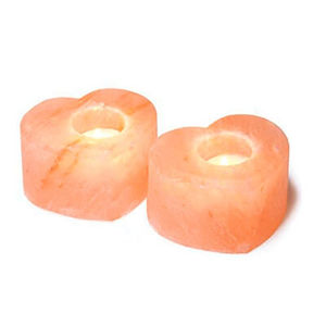 Sel de l'Himalaya 4 pièces photophore bougeoir ensemble fait à la main et durable pour la décoration de table de mariage - Product Image 3