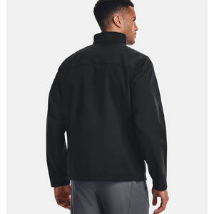 Veste de randonnée imperméable à capuche pour homme en toile Mountain Life de couleur noire avec fermeture éclair multi-poches - Product Image 5