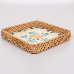 ชุดถาดเสิร์ฟทำมือจากมุกและหวาย ลายดอกไม้สี่เหลี่ยม  เป็นมิตรกับสิ่งแวดล้อม  สำหรับร้านอาหาร คาเฟ่ และครัว  จำหน่ายจำนวนมาก - Product Image 6
